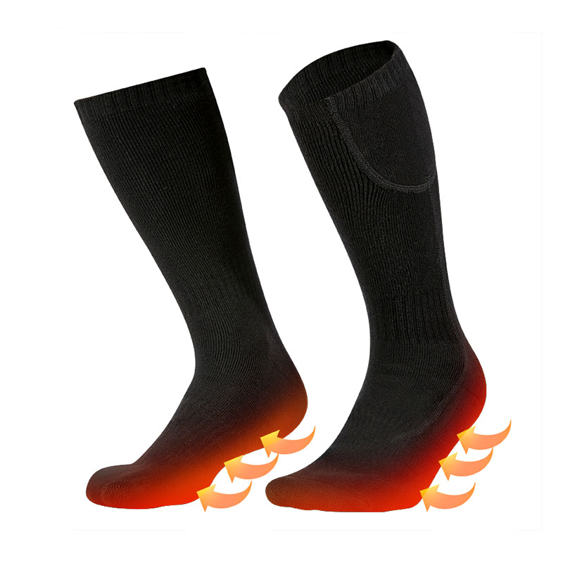 Крак по-топлите чорапи за зимни спортове, акумулаторни отоплителни батерии, затоплени чорапи
